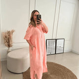 Chemise Mariana Lisa Longa - Tricô Salmão