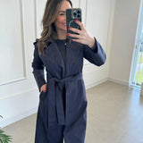 Casaco Suede Trench Coat Neo - Tricô
