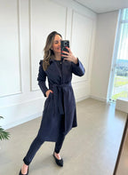 Casaco Suede Trench Coat Neo - Tricô