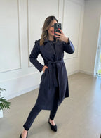 Casaco Suede Trench Coat Neo - Tricô