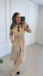 Casaco Suede Trench Coat Neo - Tricô