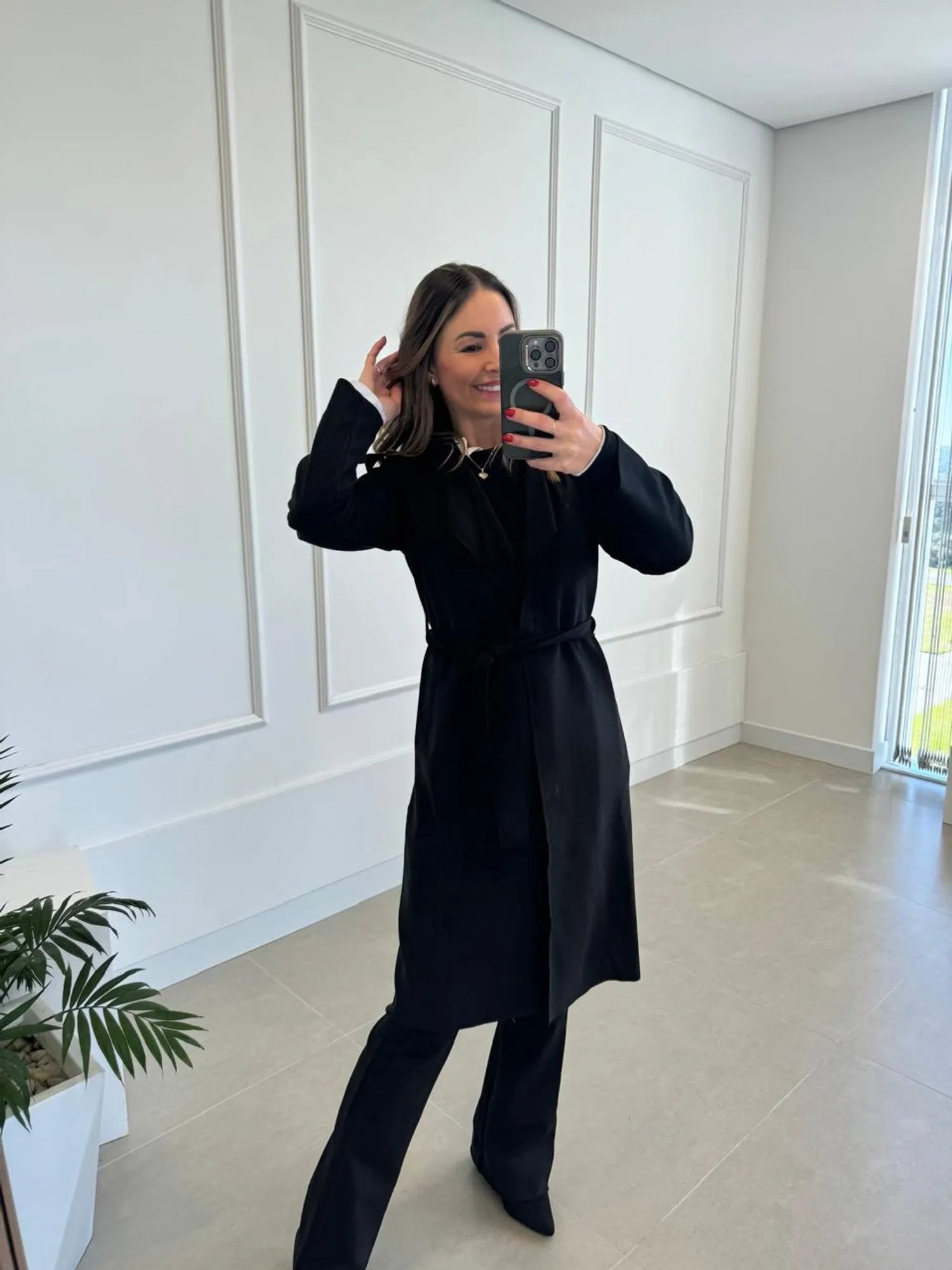 Casaco Suede Trench Coat Neo - Tricô